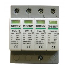 Ограничитель перенапряжения для переменного тока (грозоразрядник, УЗИП, класс II) AC SPD BUA-40/4 4P/385v/40kA