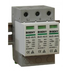 Ограничитель перенапряжения для постоянного тока (грозоразрядник, УЗИП, класс II) DC SPD BUD-40/3 3P/1000v/40kA