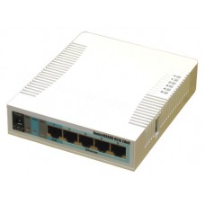 MikroTik RB951G-2HnD (Wi-Fi 300M@2.4G, 2T2R, 5xLAN @ 1G, USB, під модем 3G / 4G, потужність 1 Вт)